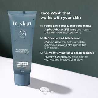 EVER GLOW FACE WASH with Niacinamide (1%) & Turmeric Extract (1%)