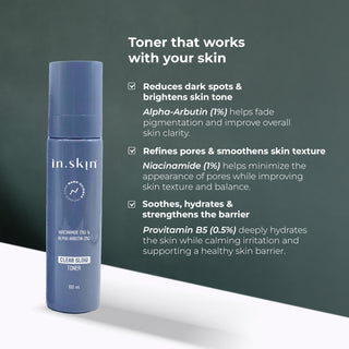 CLEAR GLOW TONER with Niacinamide (1%) & Alpha arbutin (1%)
