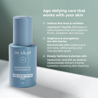 SKIN REWIND PEPTIDE SERUM with Argireline® Peptide (1%) & Sodium Hyaluronate (2%)