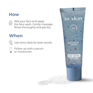 ACNE CONTROL FACE WASH with Salicylic acid (1%) & Peptides