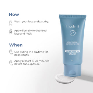 PEPTIDE REPAIR SPF 50 SUNSCREEN with Matrixyl® 3000 (1%) & Copper Tripeptide-1 (1%)