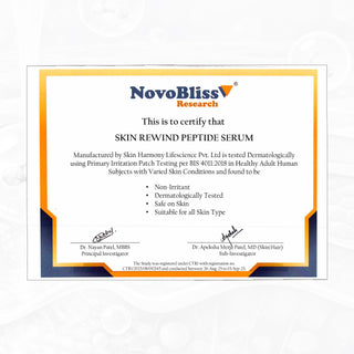 SKIN REWIND PEPTIDE SERUM with Argireline peptide (1%) & Sodium Hyaluronate (2%)