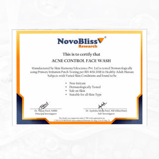 ACNE CONTROL FACE WASH with Salicylic acid (1%) & Peptides