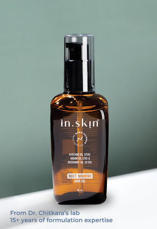 ROOT NOURISH HAIR OIL with Avocado Oil (25%), Argan oil (2%) & Rosemary Oil (0.5%)