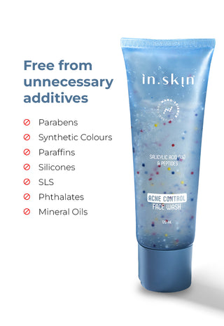 ACNE CONTROL FACE WASH with Salicylic Acid (1%) & Peptides