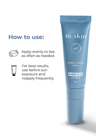 Almond Glow Lip Balm with Almond oil (3%), Vitamin E - SPF 40 and PA +++