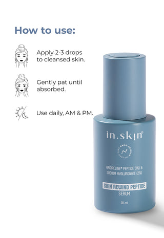 SKIN REWIND PEPTIDE SERUM with Argireline® Peptide (1%) & Sodium Hyaluronate (2%)