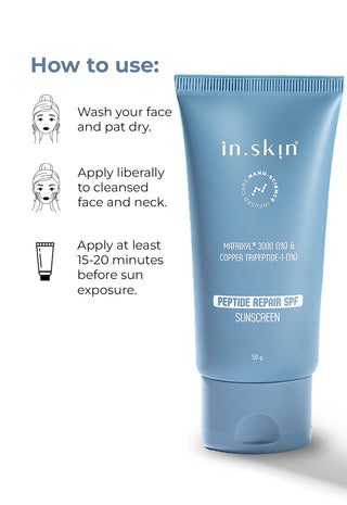 PEPTIDE REPAIR SPF 50 PA++++ SUNSCREEN with Matrixyl® 3000 (1%) & Copper Tripeptide-1 (1%)