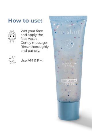 ACNE CONTROL FACE WASH with Salicylic Acid (1%) & Peptides