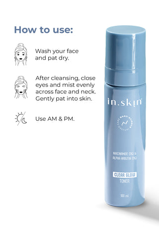 CLEAR GLOW TONER with Niacinamide (1%) & Alpha Arbutin (1%)