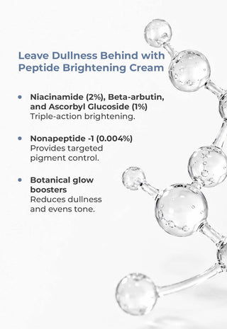 PEPTIDE BRIGHTENING CREAM with Niacinamide (2%) & Nonapeptide-1 (0.004%)