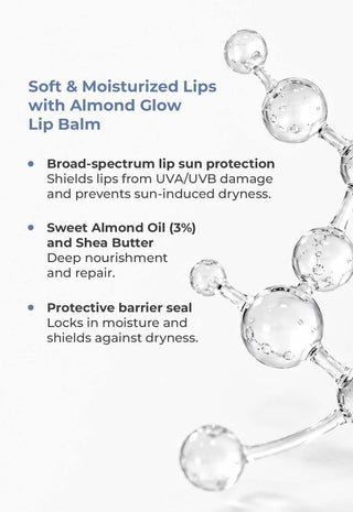 Almond Glow Lip Balm with Almond oil (3%), Vitamin E - SPF 40 and PA +++