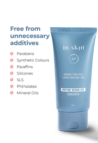 PEPTIDE REPAIR SPF 50 PA++++ SUNSCREEN with Matrixyl® 3000 (1%) & Copper Tripeptide-1 (1%)