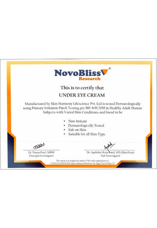 UNDER EYE CREAM with Matrixyl® 3000 (2%) & Eyeliss™ (0.5%)
