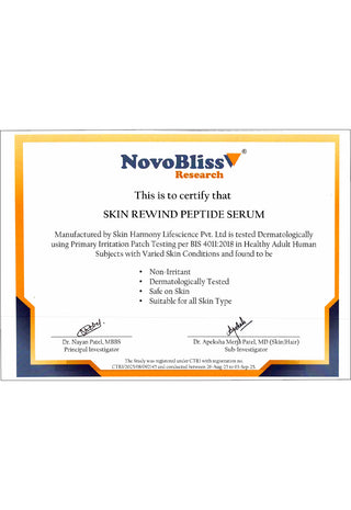 SKIN REWIND PEPTIDE SERUM with Argireline® Peptide (1%) & Sodium Hyaluronate (2%)